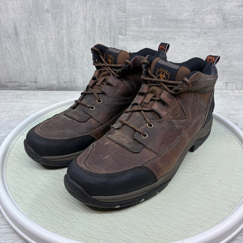 Ariat ATS Terrain Hiking Boots Mens‎ 13 Brown Leather Waterproof Trail 10002182